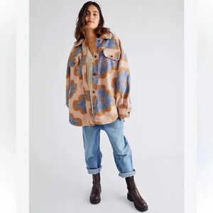 Free People Jacquard Ruby Floral Jacket Limited Edition S